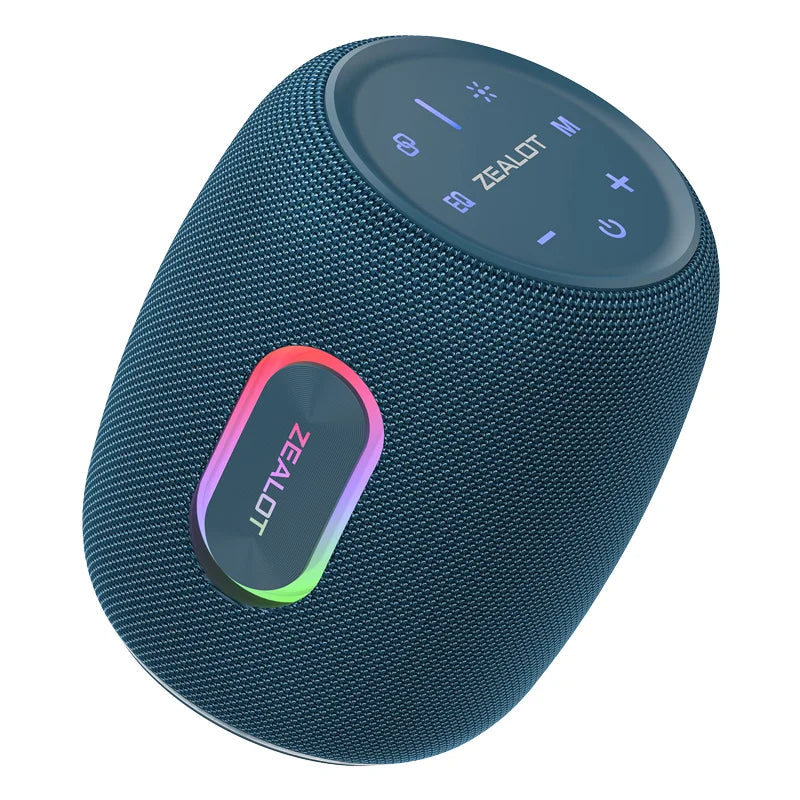 Bluetooth Speaker -Portable BT Speaker Mini Outdoor Subwoofer with TWS/AUX Braided Music Center with Colorful Light for Parties Mobile Phones