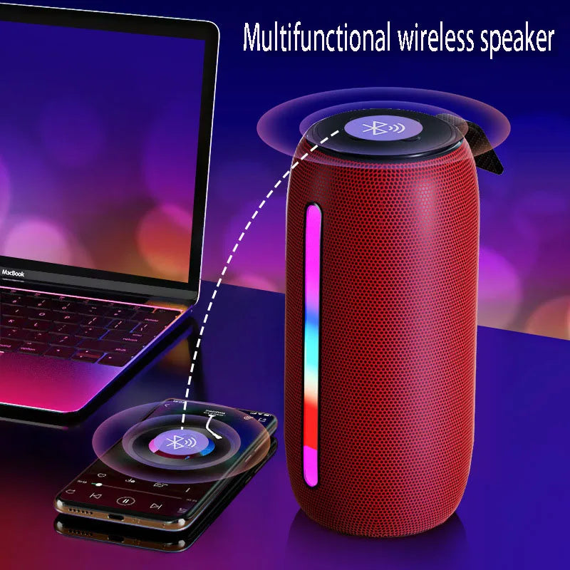 Bluetooth Speaker -AMZ B4 JB Hot Selling RGB LED Flip8 Wireless Stereo TWS Speaker Waterproof Portable for Bluetooth Battery for Outdoor Parties