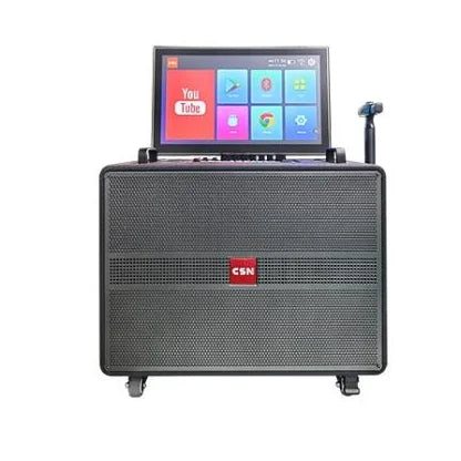 Bluetooth Speaker -Altavoz De Karaoke Big Speakers Outdoor Dj Party Altavoces De Escenario Bocinas De 15 Pulgadas Trolley Speaker With Wireless Mic