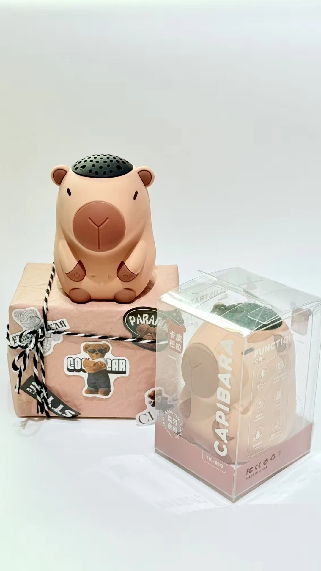 Bluetooth Speaker -TK910 Kapibara Cartoon Doll Mini Speakers Insertable Cute Action Model wireless BT Speaker Machine Radio Christmas gifts TWS