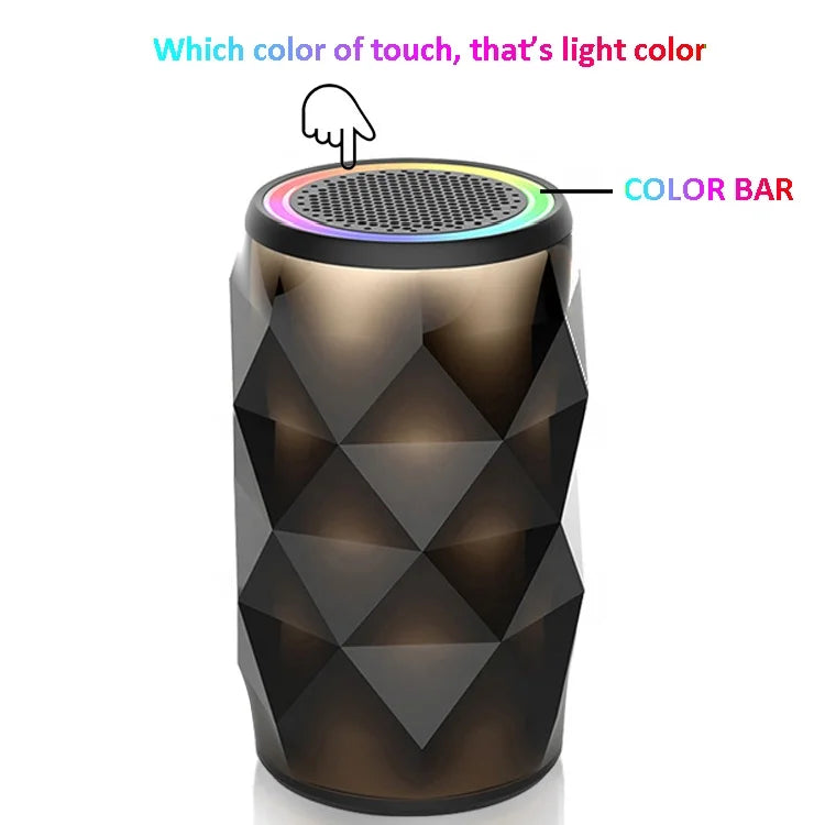 Bluetooth Speaker -Flashing LED Touch Control Light Mini Blue Tooth Speaker
