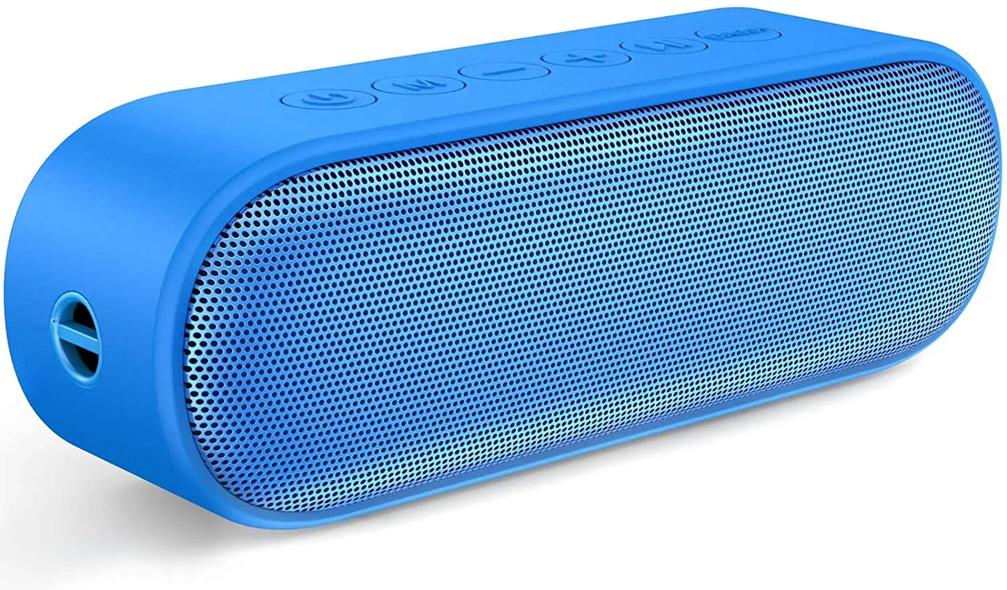 Bluetooth Speaker -LENRUE A15 Portable Bluetooth Speaker IPX7 Waterproof 20W Stereo Sound 20H Playtime Built-in Mic Outdoor Bluetooth Speaker Blue