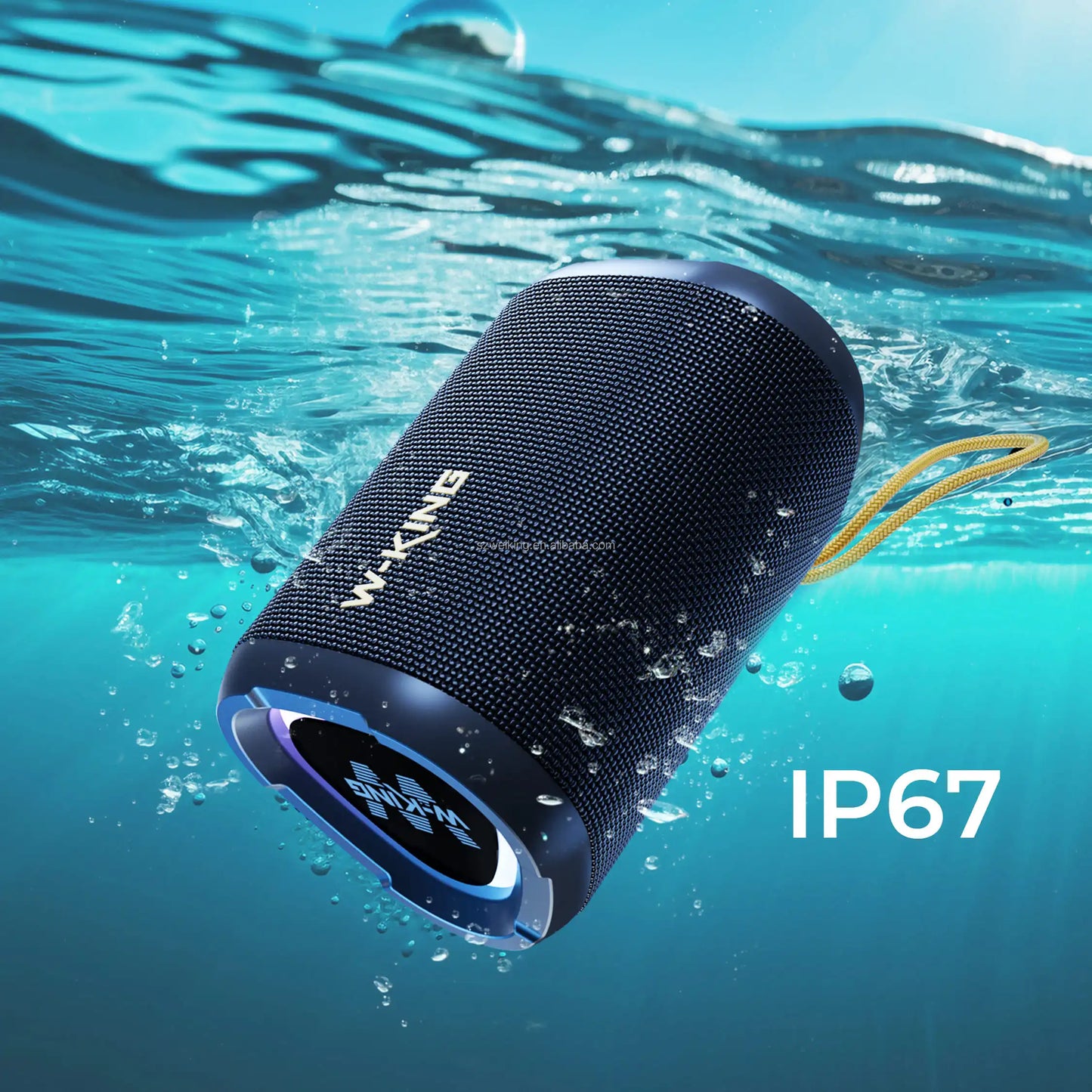 Bluetooth Speaker -IPX6 Waterproof Outdoor Portable Bluetooth Speaker W-King D110 Audio Speaker with RGB TF AUX Wireless Camping Traveling Speaker