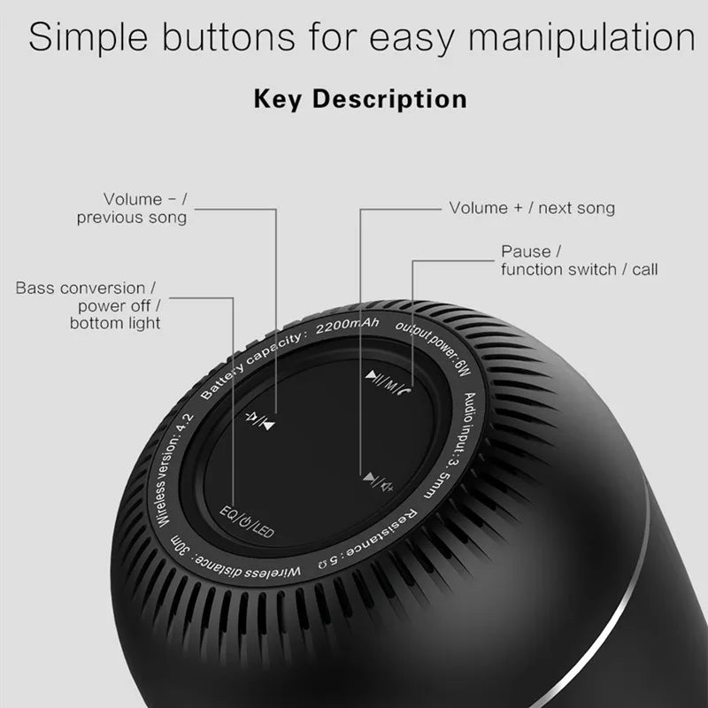 Bluetooth Speaker -360 Sound Wireless Speaker Streams 3D Smart BT Audio Home Smart Speakers