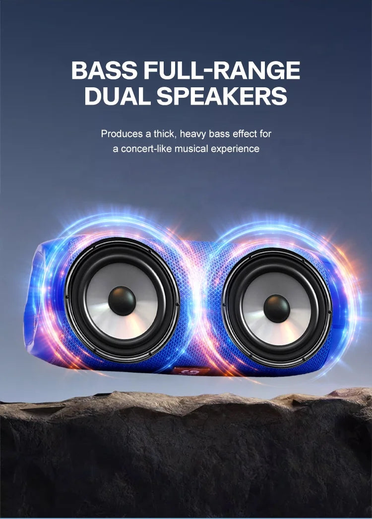 Bluetooth Speaker -TG117 High Quality Portable Wireless BT Speaker Outdoor Sports Mini Waterproof Subwoofer 10W Supports TF Card FM USB Radio