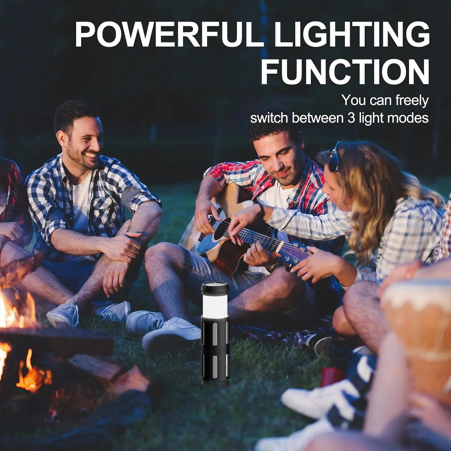 Bluetooth Speaker -LS IPX5 Portable Blue Tooth Speaker Fm Radio Flashlight Speaker with Flashlight Table Lamp Wireless Speaker LED Light Camping-