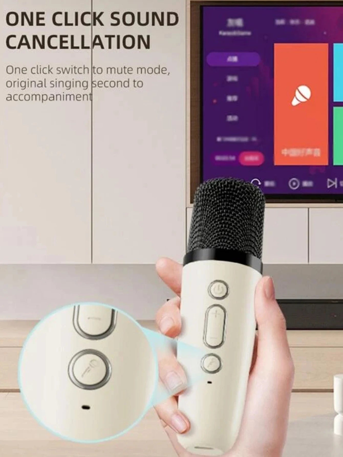 Bluetooth Speaker -1 Mic K12 Karaoke Machine Bluetooth Speaker Wireless Microphones RGB LED Colorful Lights Ambient Lighting Singing Speaker