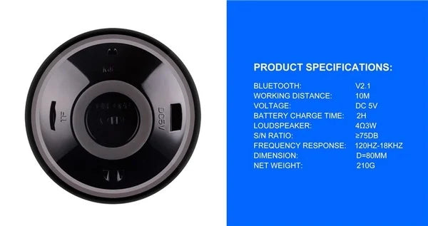 Bluetooth Speaker -2024 Dropshipping Shopify Hot Factory Price Led A18 Ball LED Mini Bass Portable Wireless BT Speaker with FM Radio TF Mic USB