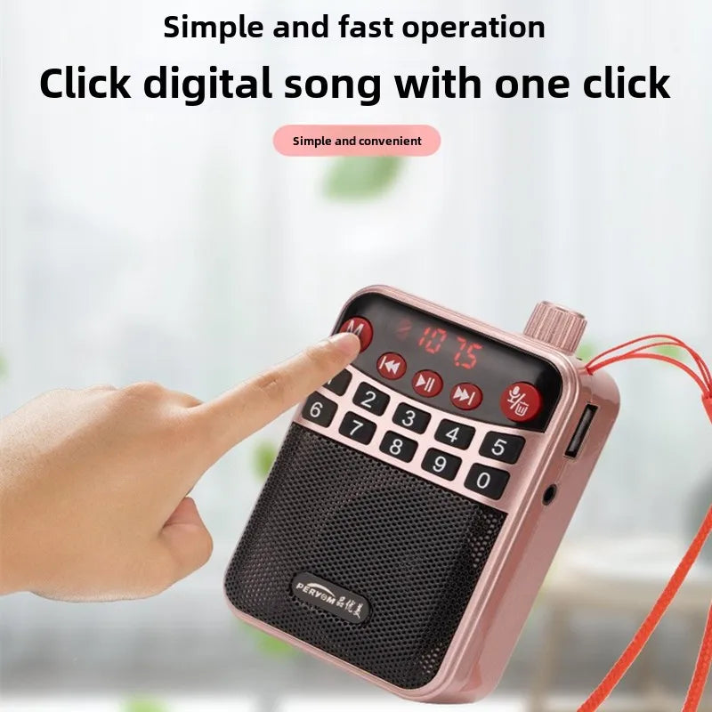 Bluetooth Speaker -M-39 Portable for Bluetooth Card Speaker with Flashlight Function Wholesale Radio for Seniors Singing Opera Storytelling