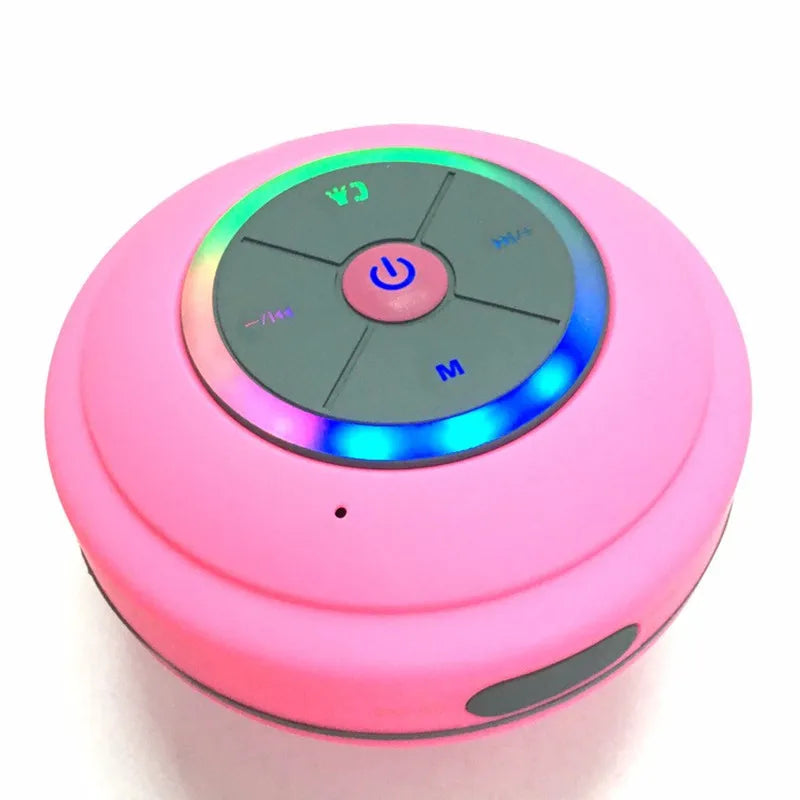 Bluetooth Speaker -Q9 Portable Outdoor LED Subwoofer Shower Music Sound Box Wireless Waterproof BT Mobile Speaker With TF/FM/AUX Splashproof