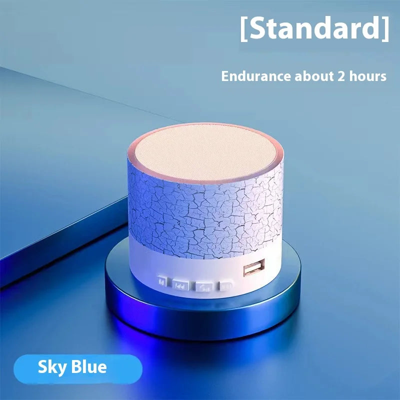 Bluetooth Speaker -Upgrade Mini Portable Bluetooth Speaker RGB Light USB TF Card Reader Stereo MP3 Speaker for Home Atmosphere Desktop