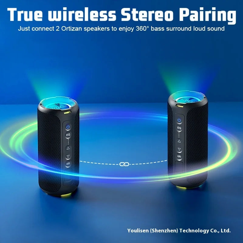 Bluetooth Speaker -X8PRO Luminous Wireless for Bluetooth Fabric Speaker RGB LED Lighting TWS Subwoofer New Product Multi-Sound Effect Battery Audio