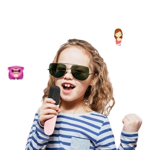 Bluetooth Speaker -Portable RGB Wireless Microphone Karaoke Speaker with HIFI BT Mini Design for Home and Outdoor Parties