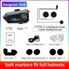 Bluetooth Speaker -New Y10 Motorcycle Helmet Intercom Waterproof BT 5.3 Long Standby Helmet Intercomunicador Speaker Earphone