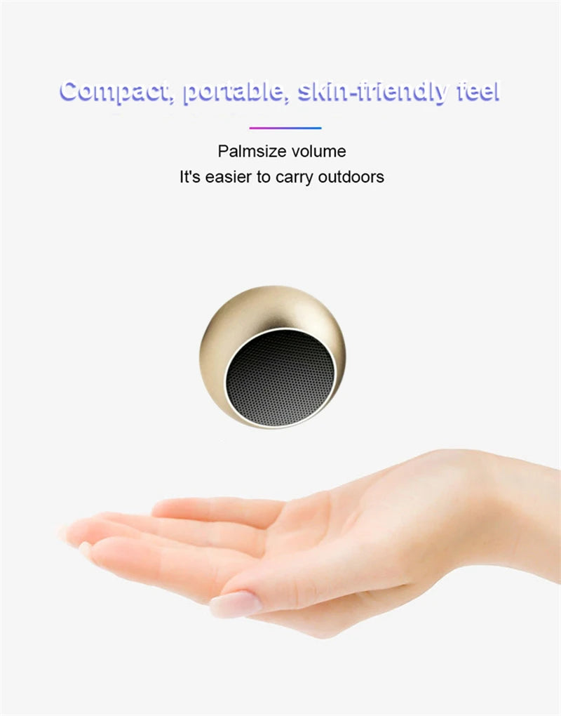 Bluetooth Speaker -M3 Rechargeable Wireless Subwoofer Colorful Bt Small Speaker Portable Mini Sound Speaker Outdoor Promotional Speaker Metal