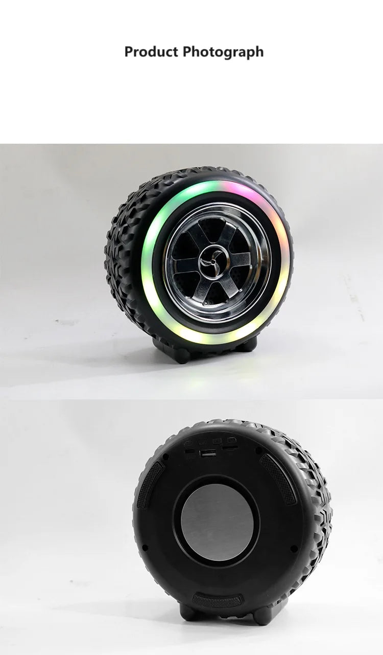 Bluetooth Speaker -2023 New Tire Sound Outdoor Intelligent Portable Bluetooth Sound Portable Multifunctional Subwoofer Card Mini Speaker
