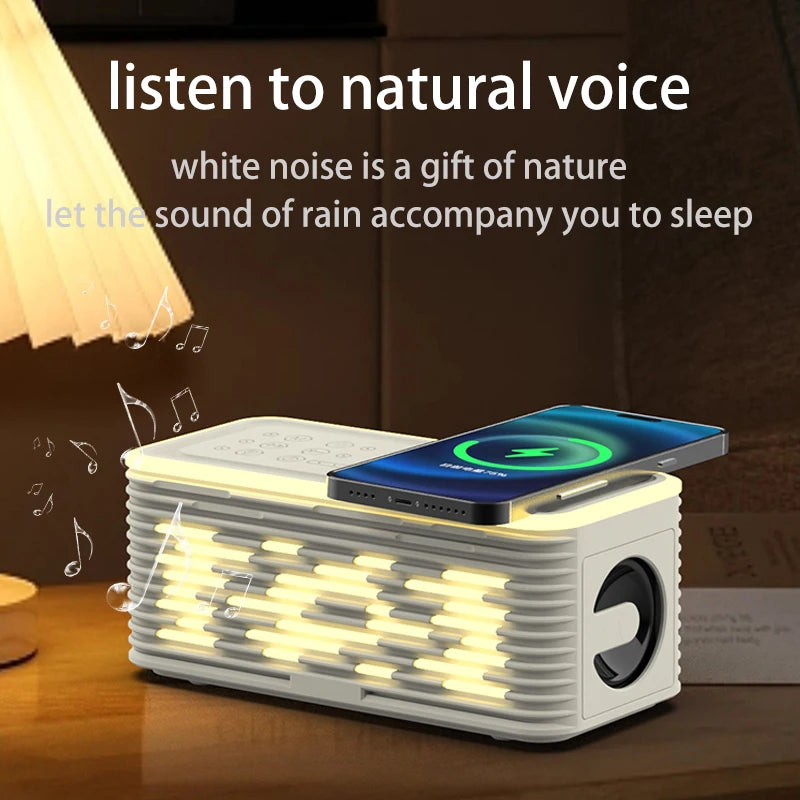 Bluetooth Speaker -CRELANDER Y19 Speakers Wireless Charger Denoise HiFi Stereo Sound Equipment RGB LED Flashing 5.3 Bluetooth Portable Speaker