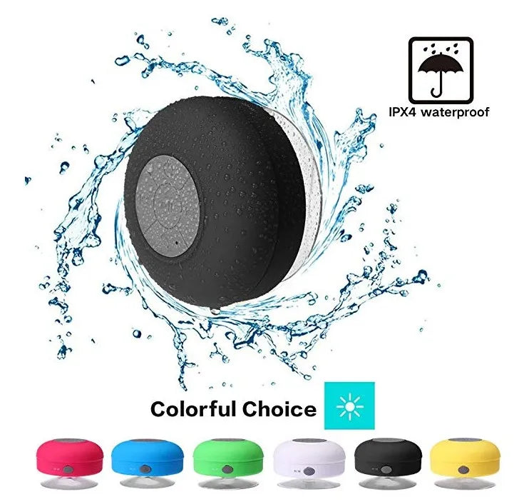 Bluetooth Speaker -Factory Price Promotional BTS06 Suction Cup Waterproof IPX7 Mini Wireless Shower Blue Toothes Portable Speaker