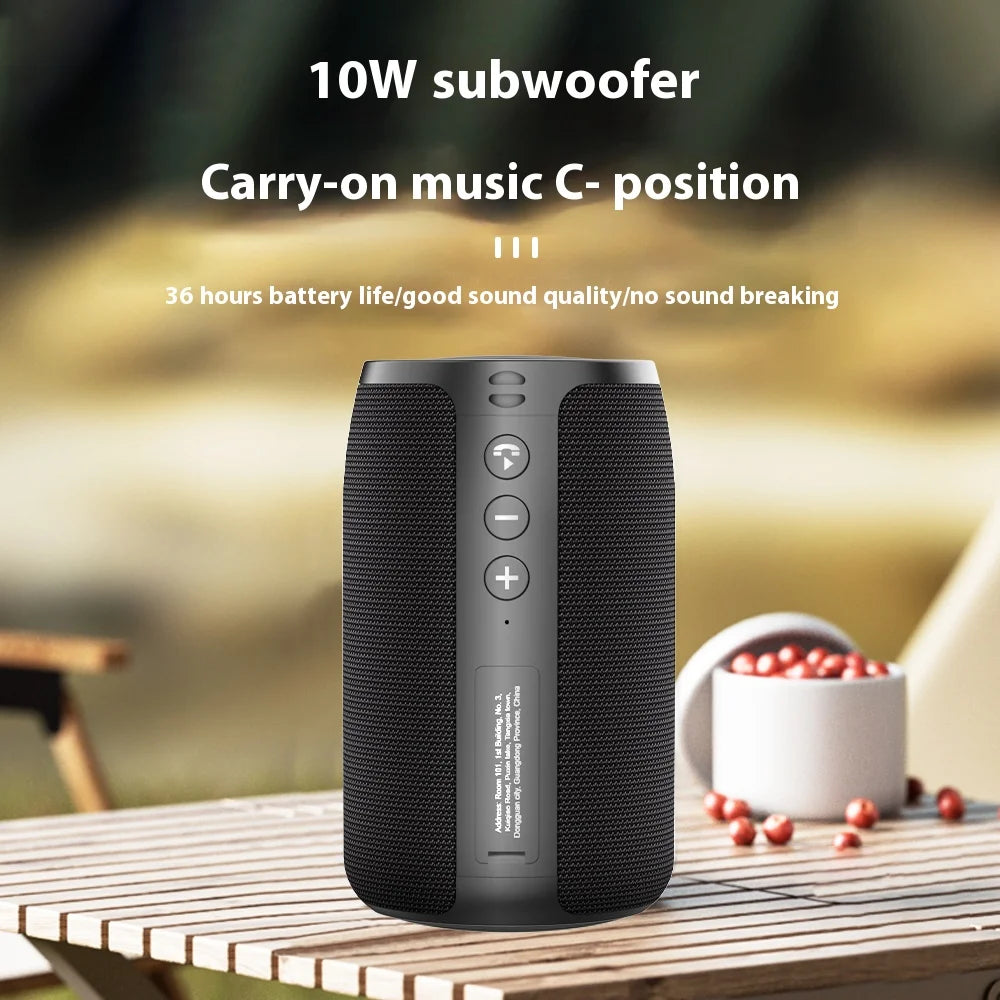 Bluetooth Speaker -Custom Mini Portable for Bluetooth Speaker Best Sound Quality Subwoofer with LED for Outdoor Parties USB Power Source