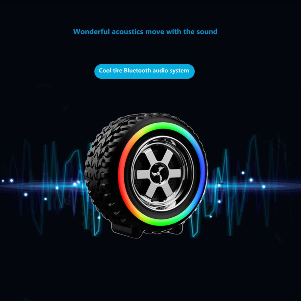 Bluetooth Speaker -2023 New Tire Sound Outdoor Intelligent Portable Bluetooth Sound Portable Multifunctional Subwoofer Card Mini Speaker
