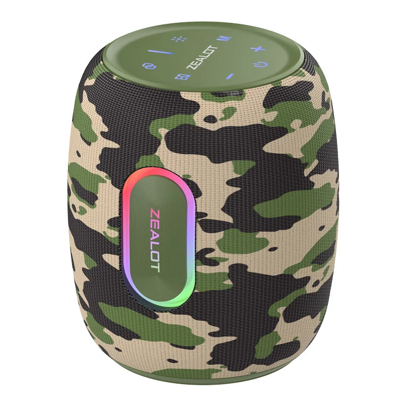 Bluetooth Speaker -Portable BT Speaker Mini Outdoor Subwoofer with TWS/AUX Braided Music Center with Colorful Light for Parties Mobile Phones