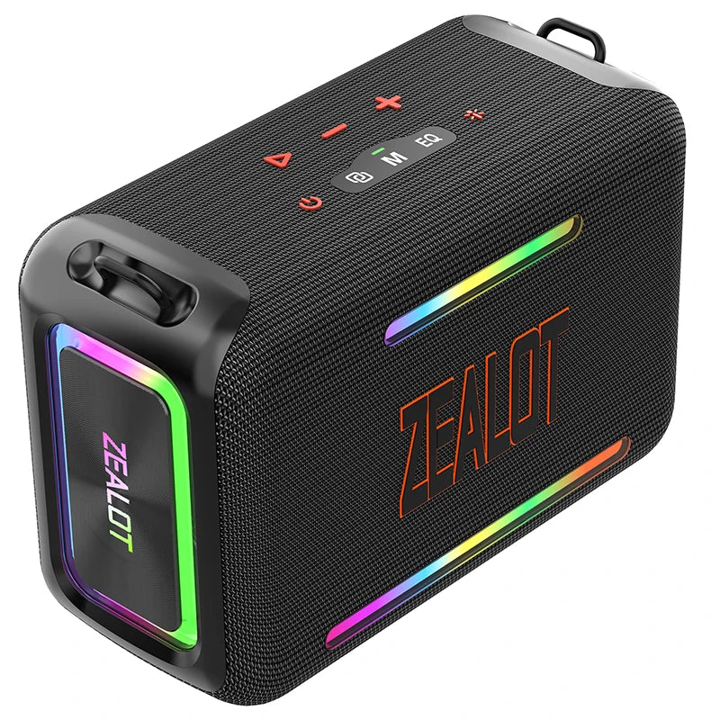 Bluetooth Speaker -120W Zealot S95 for Bluetooth Speaker with RGB LED Lighting High Power Party Audio Device