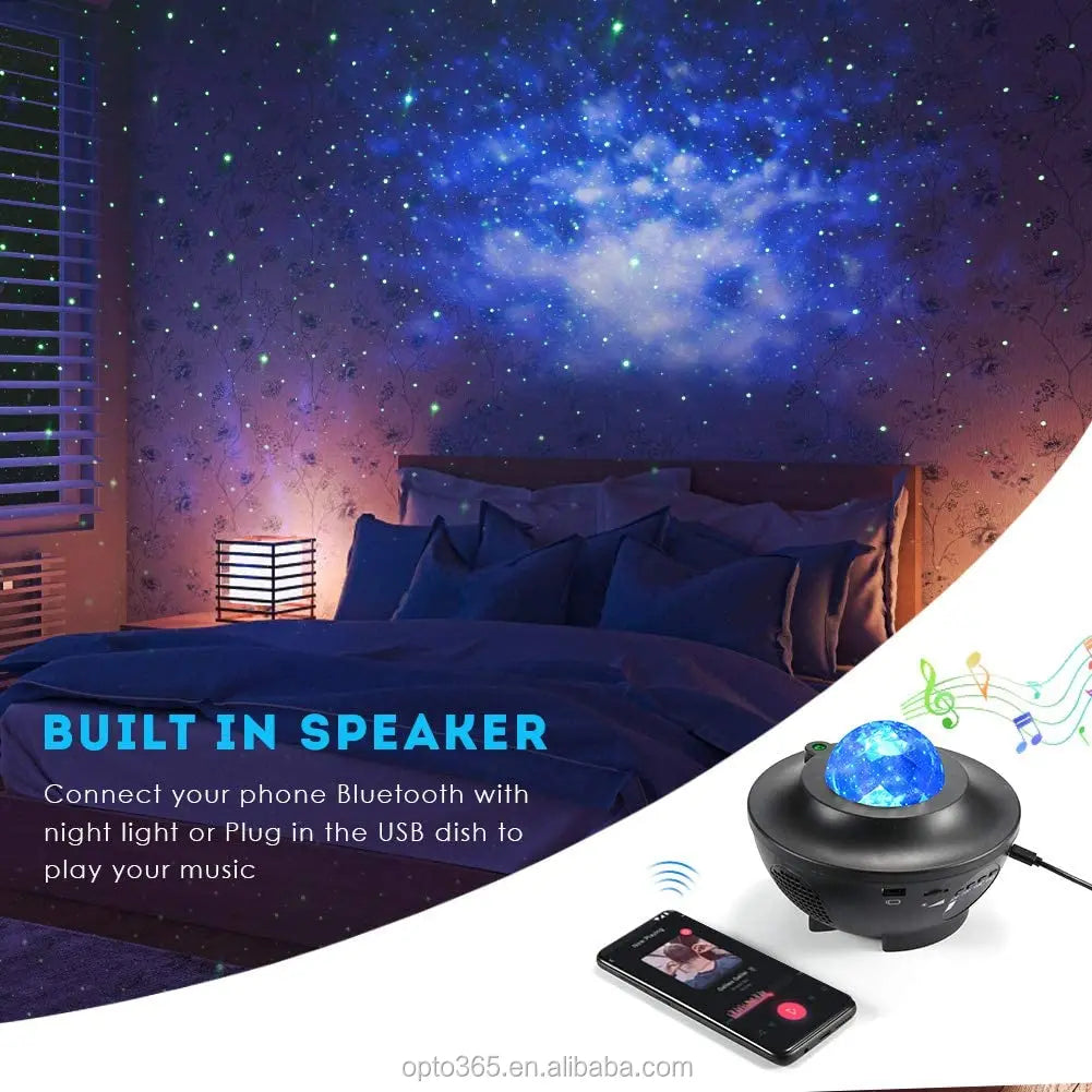 Bluetooth Speaker -High Quality Cheap Price Galaxy Projector Sky Star Starry Night Lights Aurora Starlight Projector DJ Party Indoor Disco Light
