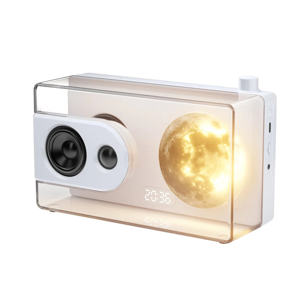 Bluetooth Speaker -Desktop M6 Transparent Speaker RGB Light Bass HIFI Wireless Bluetooth Speaker with TF Card Playback AUX Input