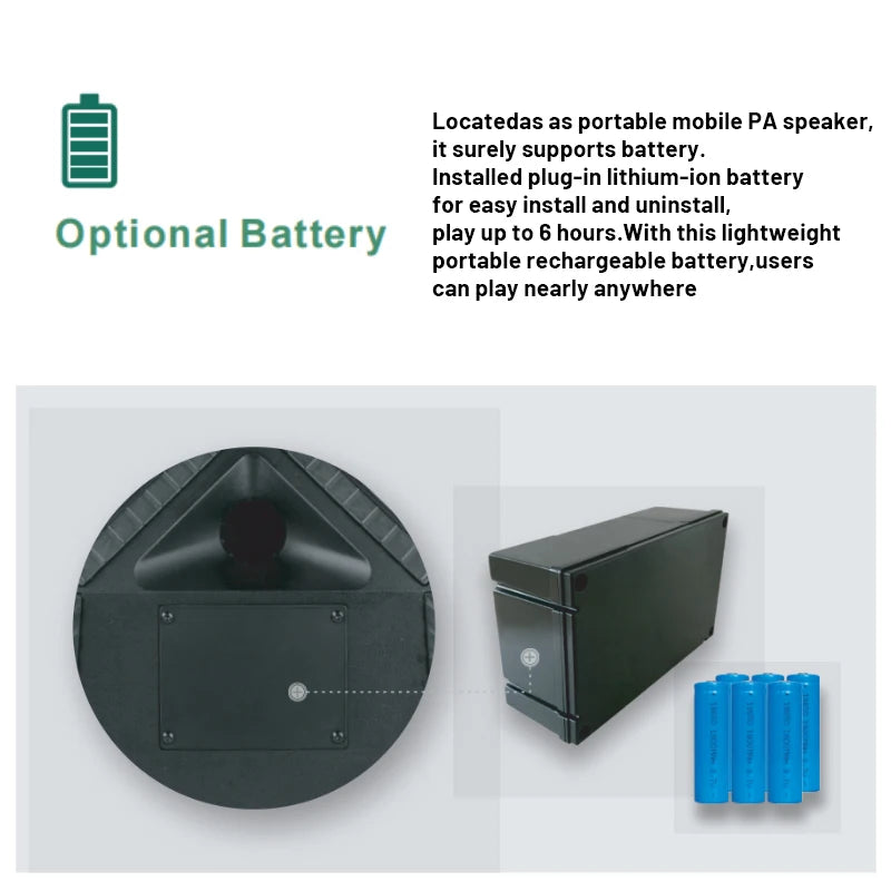 Bluetooth Speaker -High End Portable Outdoor Multi-position PA System All-in-One Battery-powered Wireless Blue Tooth Speaker