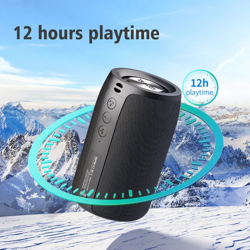 Bluetooth Speaker -High Bass Sound Rechargeable Stereo Party Waterproof Smart Outdoor Mini Wireless Portable Blue Tooth Speaker With Microphone