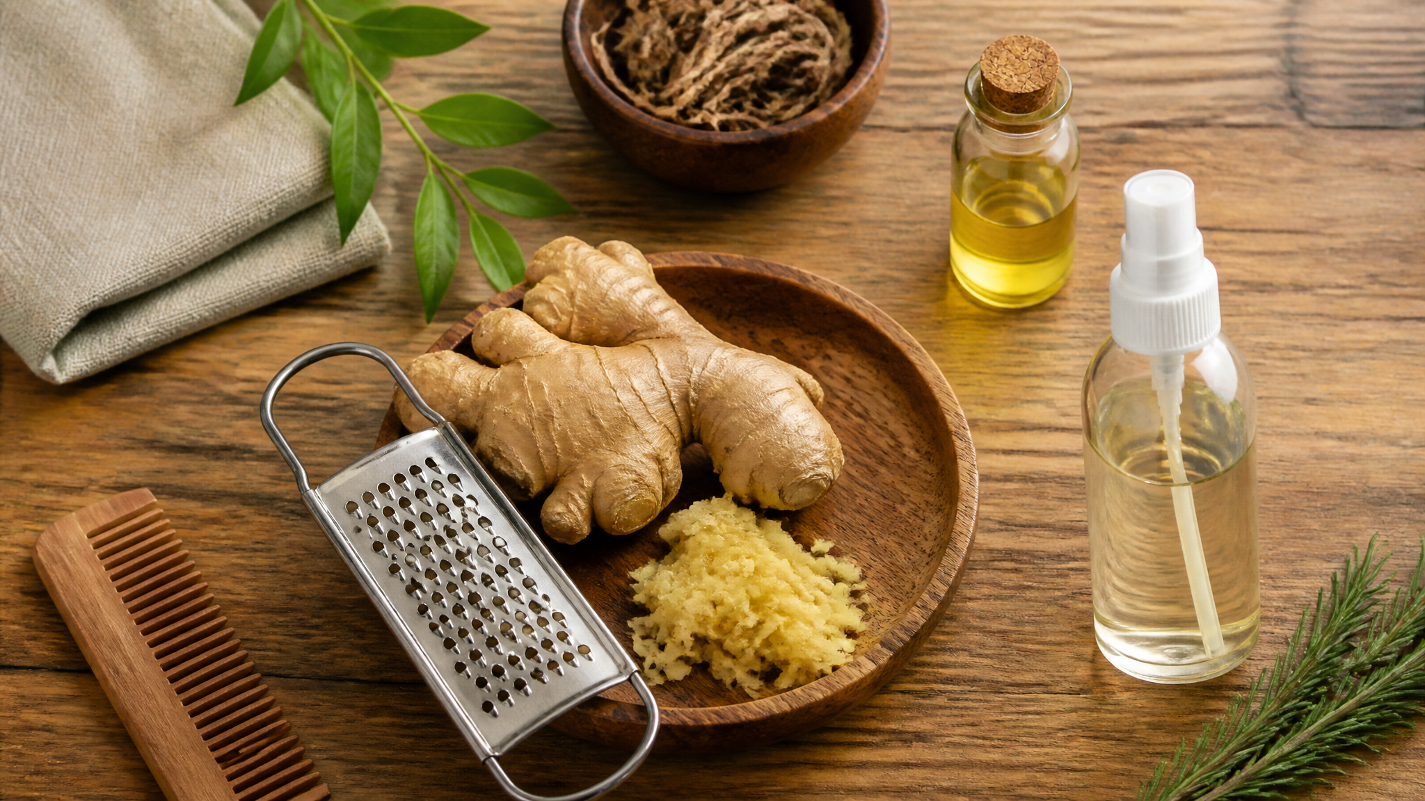 How to Make Your Own Ginger Hair Growth Spray: A DIY Recipe