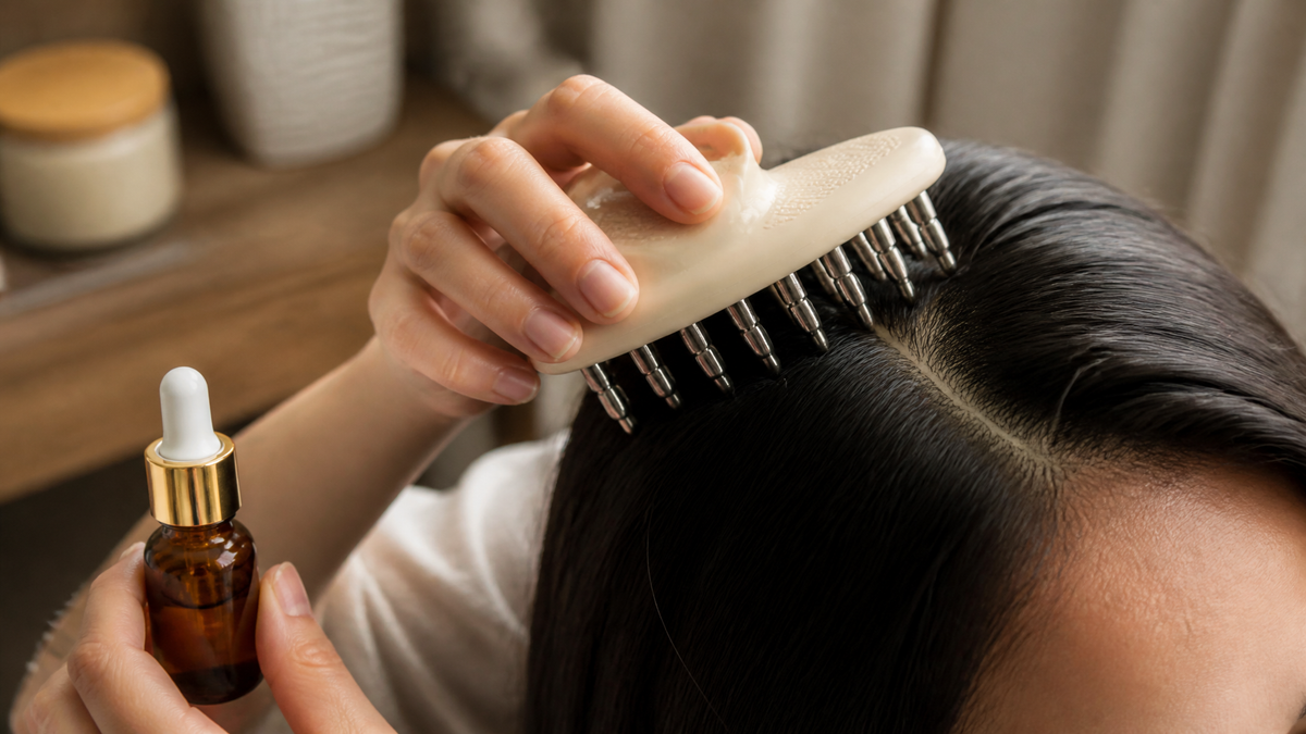 How to Use the Tidesmit Scalp Massage Comb with Steel Rollers