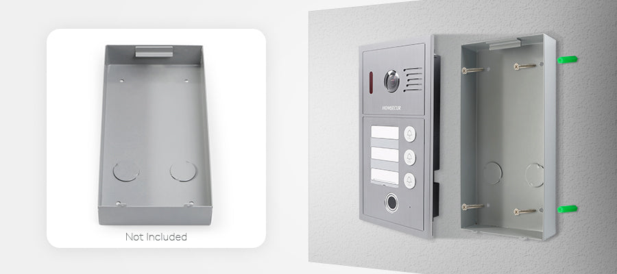 HOMSECUR B19CF-H Doorbell Camera Fingerprint RFID Access For HDK Video Door Phone System 3 Families