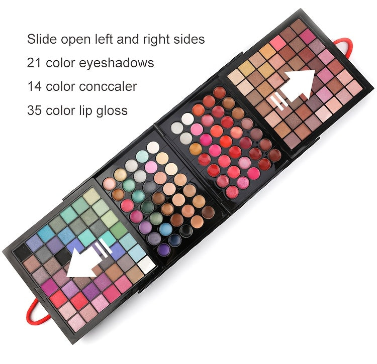 177 Colorful Makeup Palette Kit with Brushes, Lipsticks, and Eye Shadows - Matte, Satin and Natural Finish, Vibrant Mix of Cool and Warm Tones, High-Long-Lasting Formula, Perfect for Professional and Everyday Makeup, Wide Ran Tidesmit