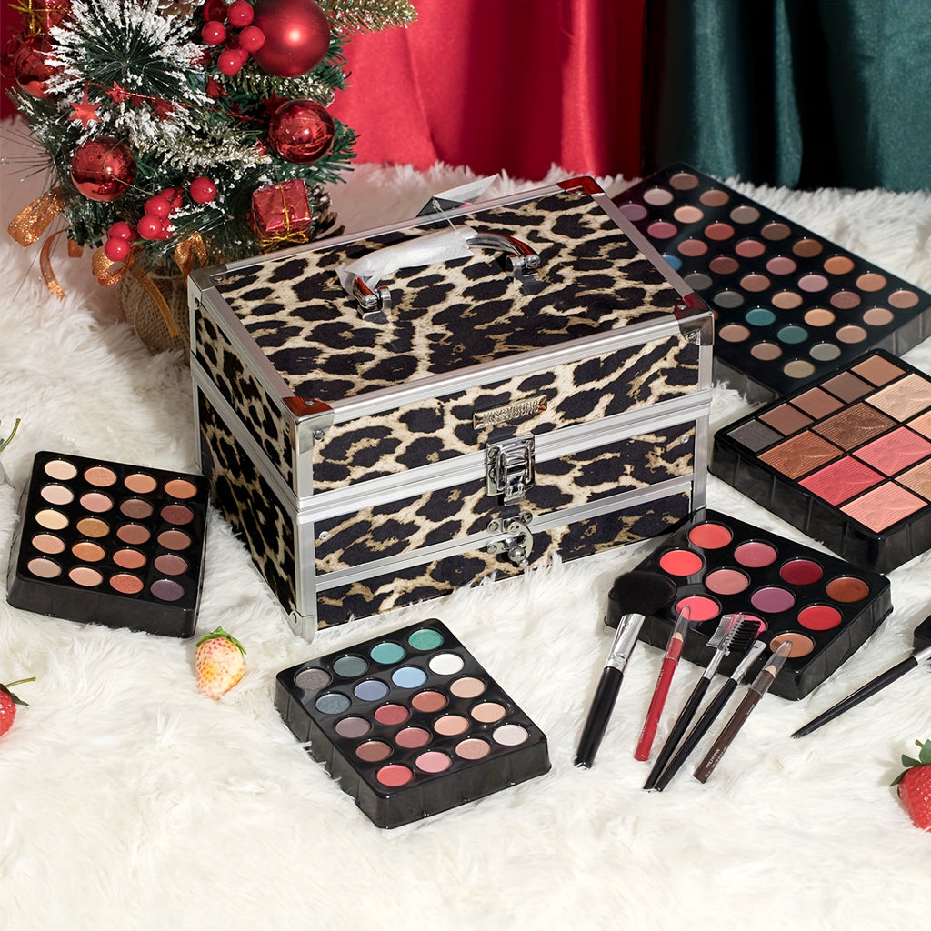 Multifunctional luxury makeup set-fully equipped, including makeup brush set, eyeshadow palette, lip gloss, lipstick, blush, contour, foundation, eyebrow pencil, etc., easy to carry, suitable for makeup beginners - perfect ma Tidesmit