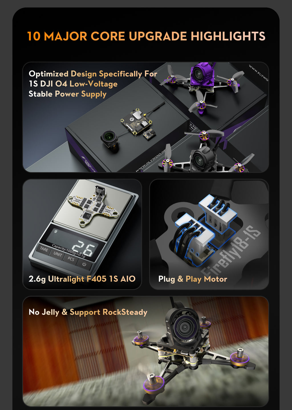 Tiny Whoop 1S O4 FPV Camera Drone with ELRS 2.4g System Tidesmit