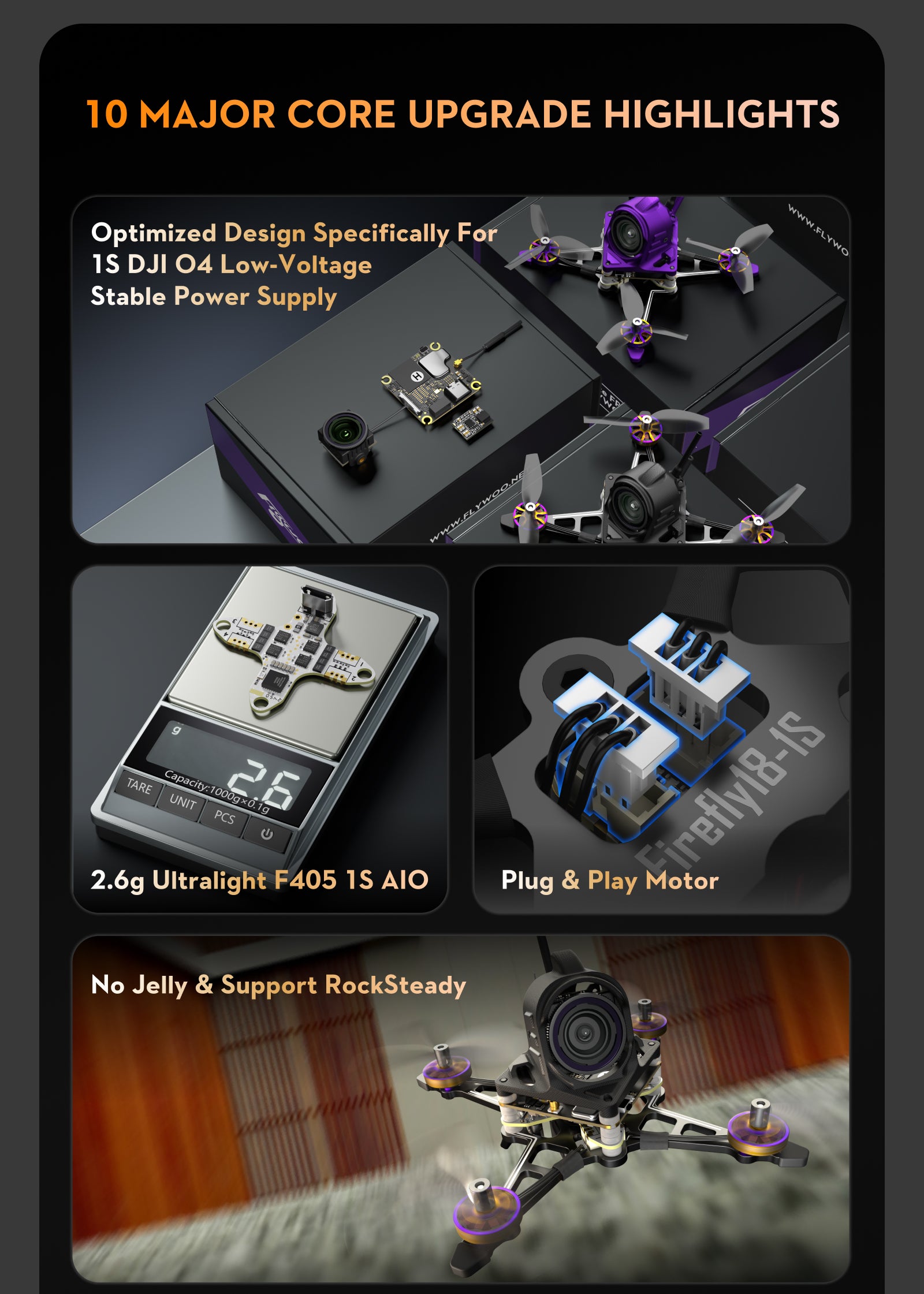 Tiny Whoop 1S O4 FPV Camera Drone with ELRS 2.4g System Tidesmit