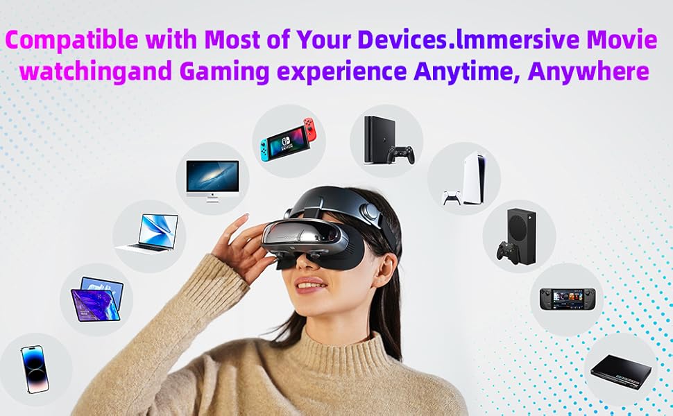 5K VR Headset for PC Gaming with Giant Screen Display - Tidesmit Tidesmit