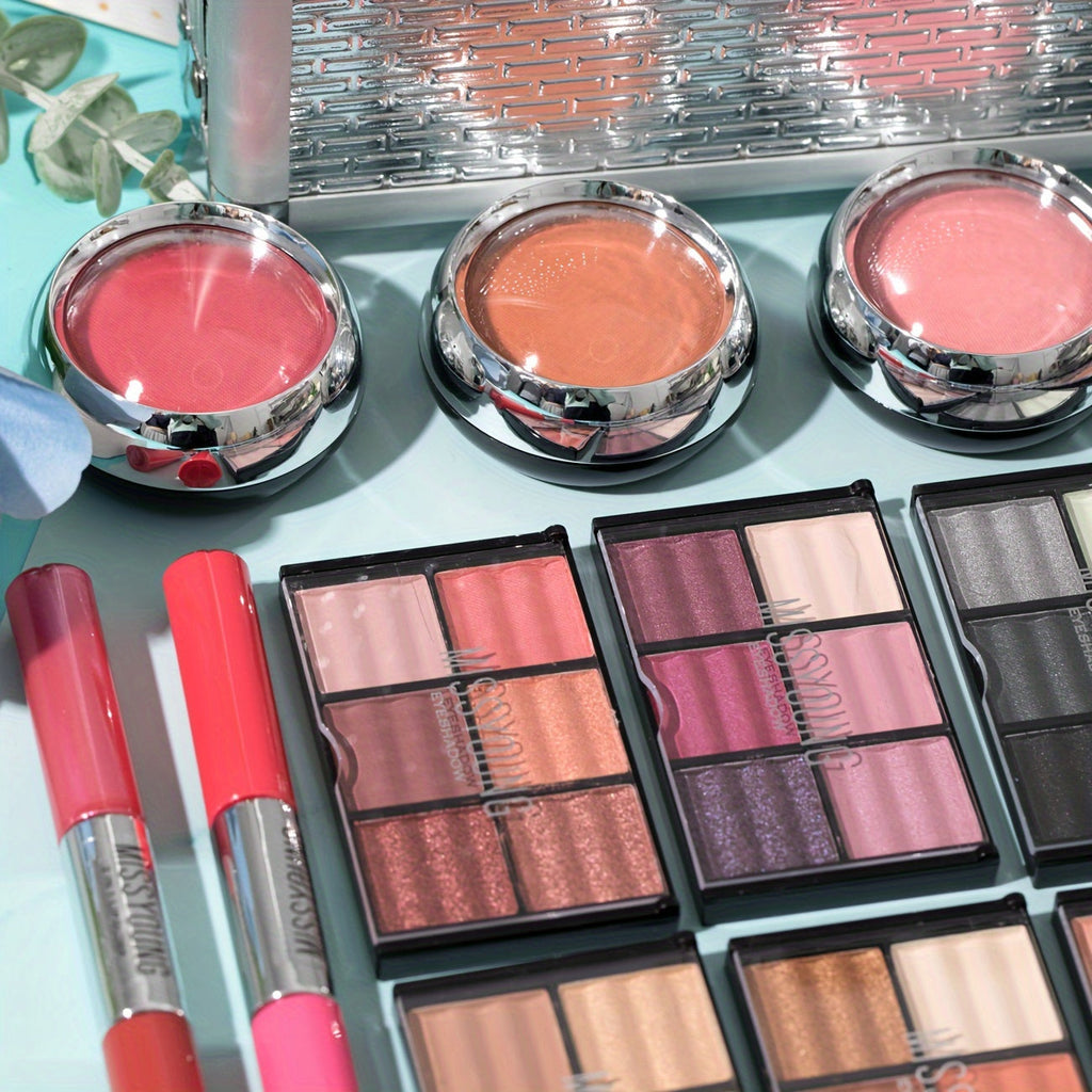 106pcs Professional Makeup Kit - Multi-Functional Cosmetic Set with Eyeshadow, Lipstick, Mascara, Brushes & More - Ideal Gift for Makeup Artists, Perfect for Halloween, Christmas, and Black Friday Tidesmit