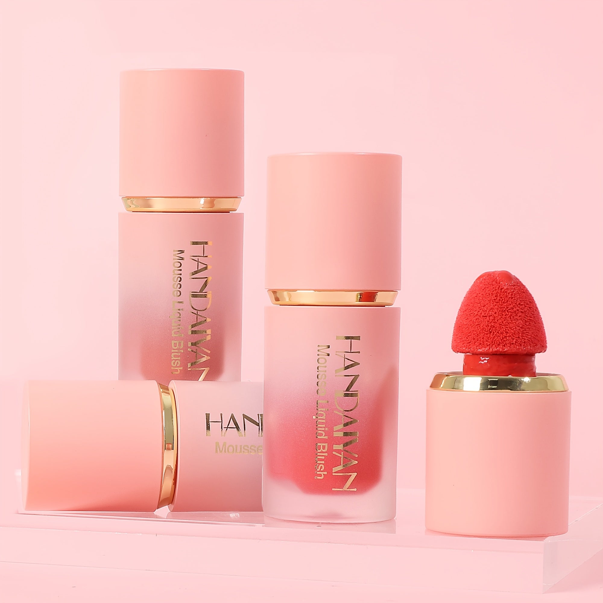 Liquid Cream Blush Set - Long-Lasting Matte Finish, 2-Piece Kit Permanent Makeup Machines Tidesmit