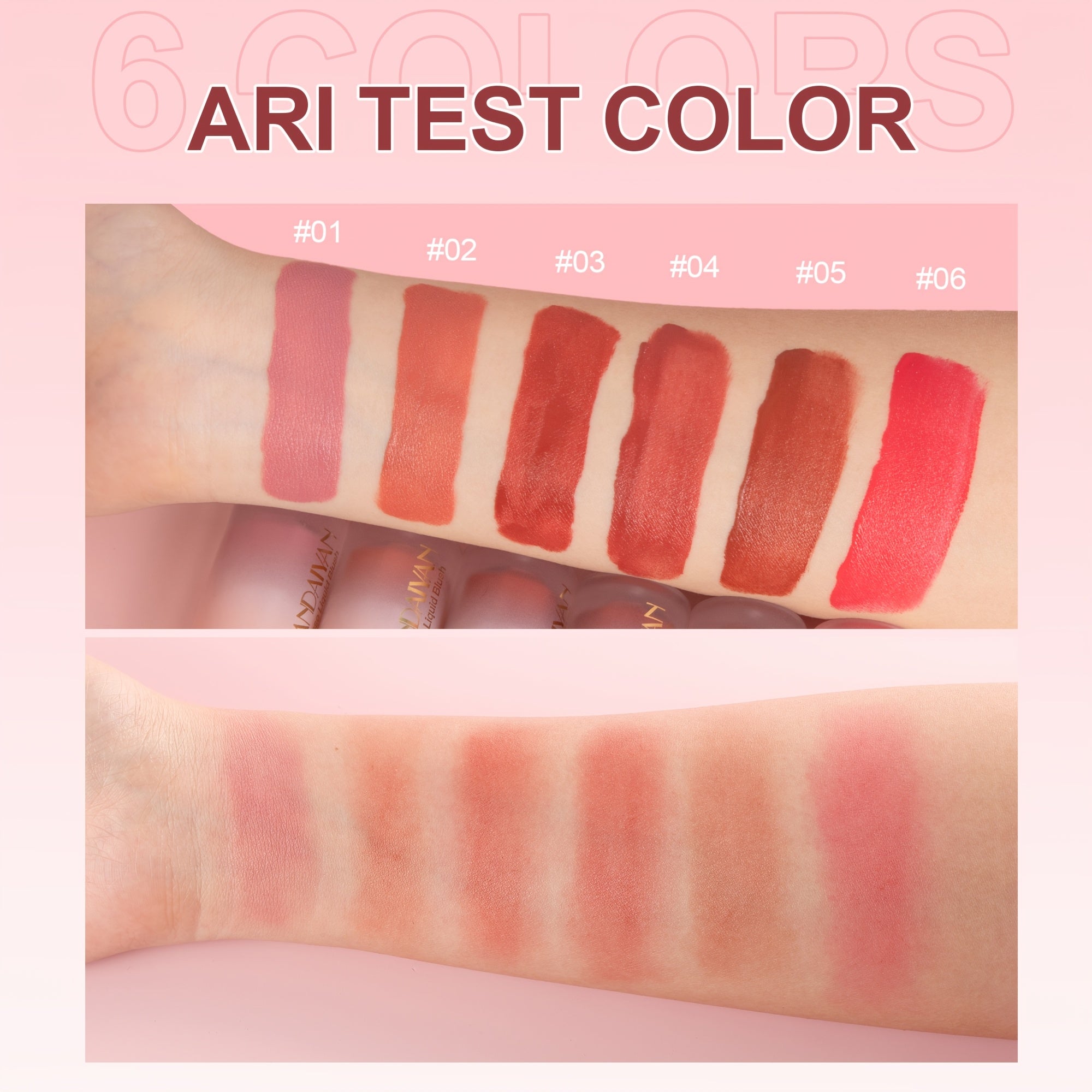 Liquid Cream Blush Set - Long-Lasting Matte Finish, 2-Piece Kit Permanent Makeup Machines Tidesmit