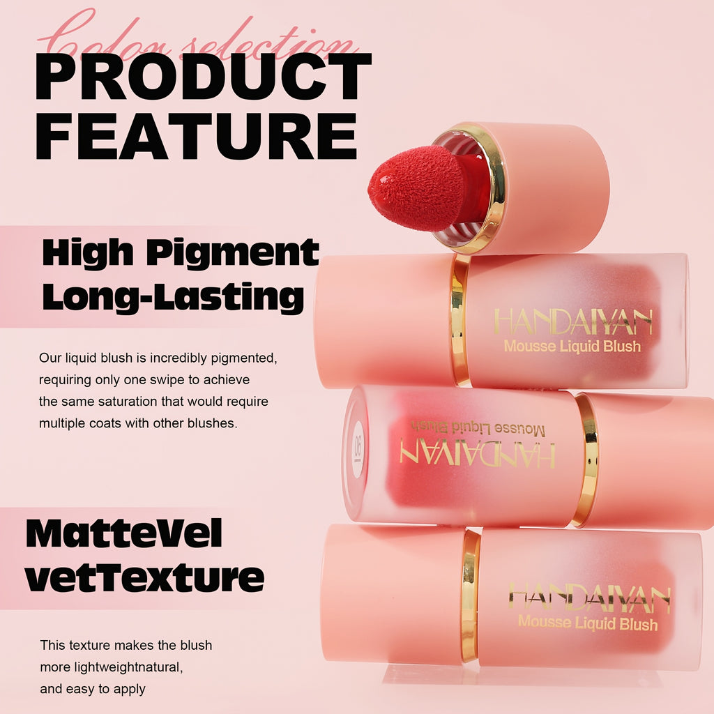 Liquid Cream Blush Set - Long-Lasting Matte Finish, 2-Piece Kit Permanent Makeup Machines Tidesmit