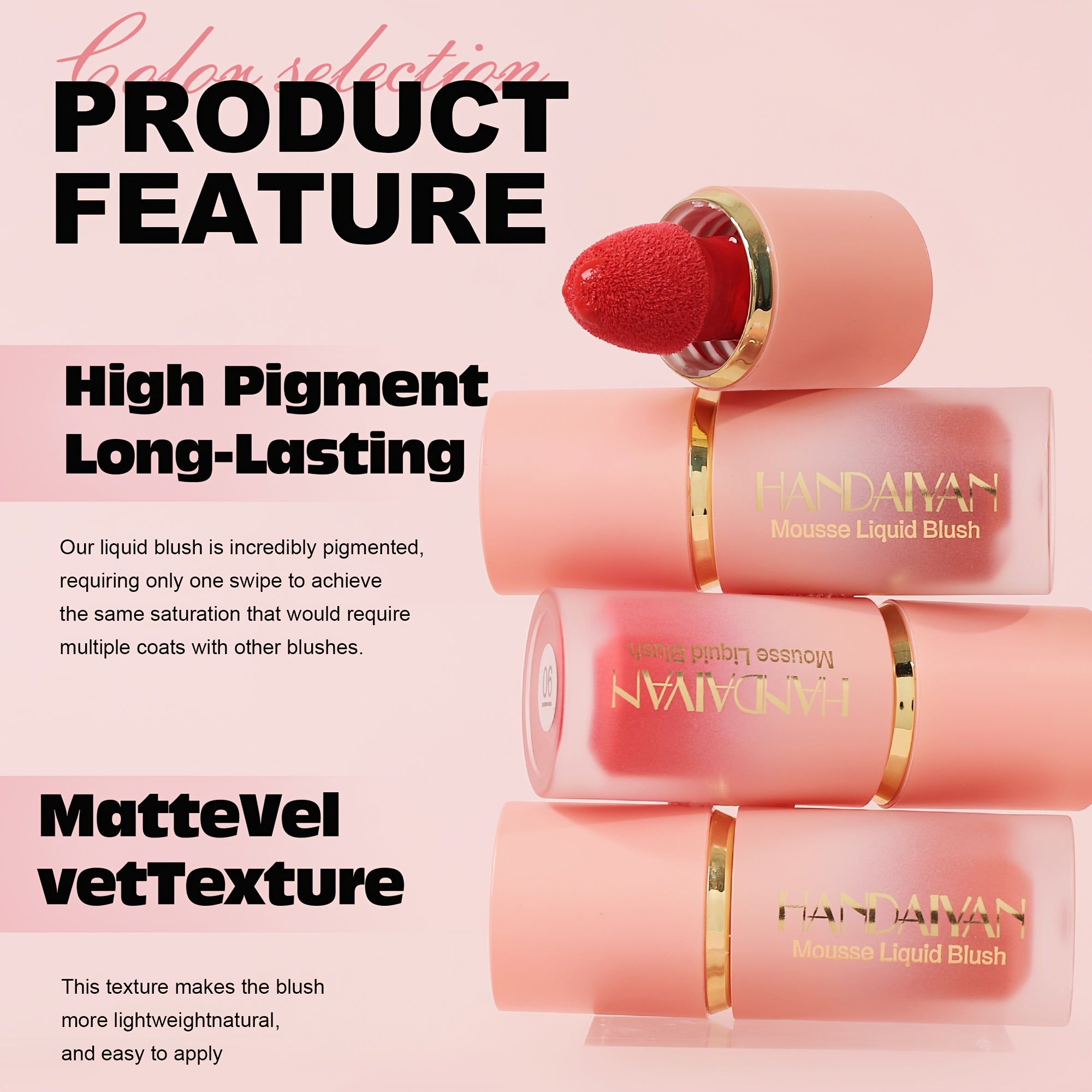 Liquid Cream Blush Set - Long-Lasting Matte Finish, 2-Piece Kit Permanent Makeup Machines Tidesmit