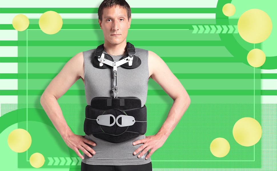 Komzer TLSO Back Brace - Thoracic Lumbo Sacral Orthosis Support Scoliosis Brace, Universal