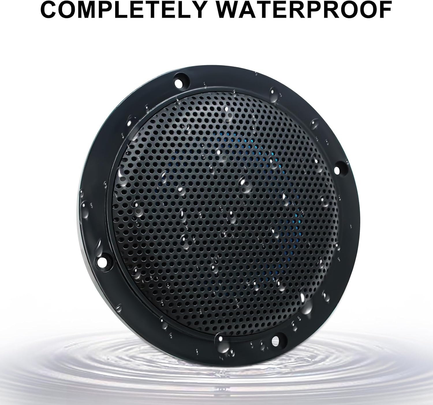 Herdio 4'' 160W 2PCS Waterproof Ceiling Marine Speaker Surround Sound Speaker For Kitchen Bathroom Yacht Outdoor Boat Home