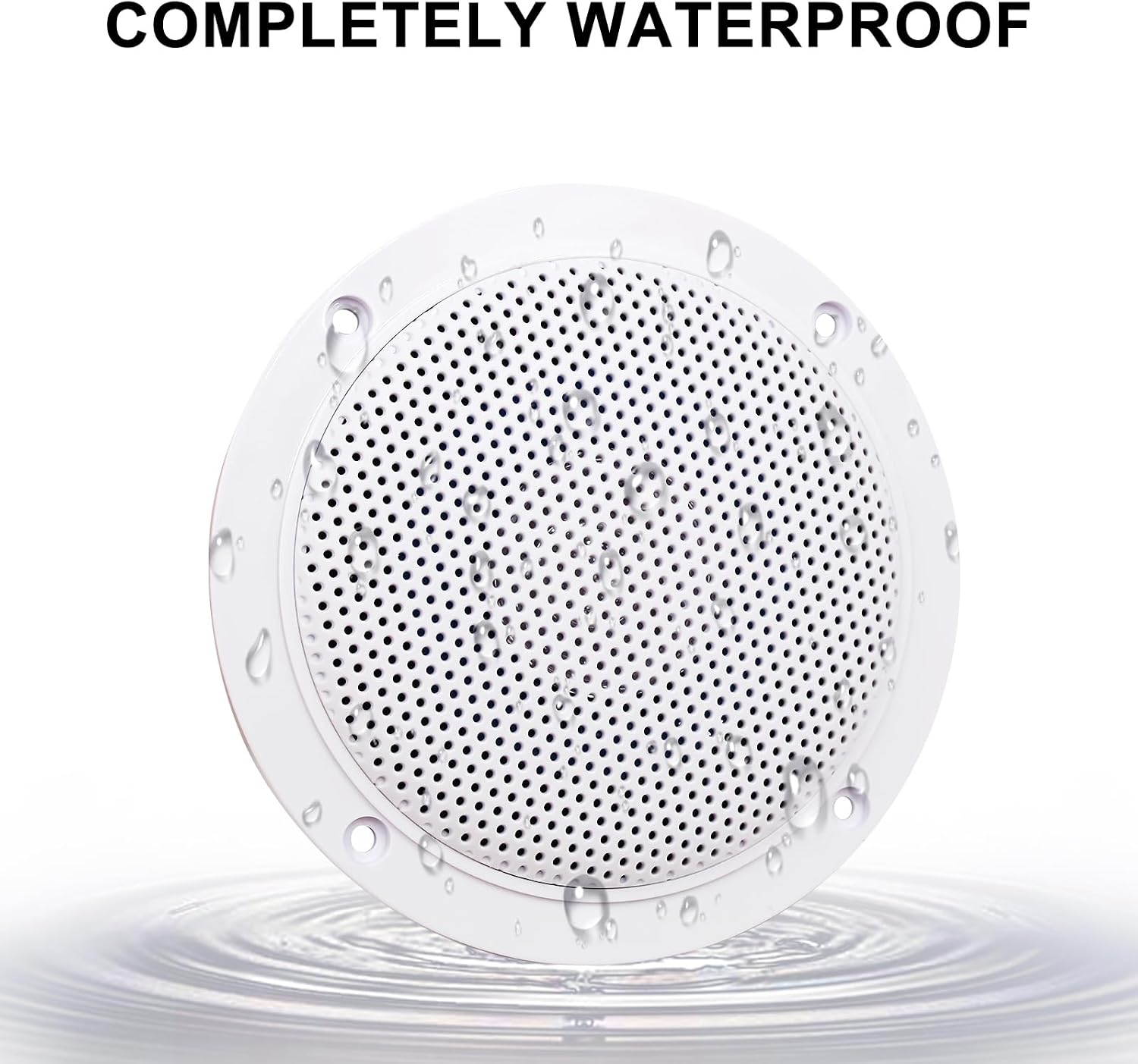 Herdio 4'' 160W 2PCS Waterproof Ceiling Marine Speaker Surround Sound Speaker For Kitchen Bathroom Yacht Outdoor Boat Home