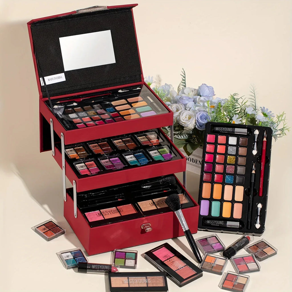 Professional Makeup Kit by Tidesmit - Travel-Ready Salon Quality Set Professional Makeup Kits Tidesmit