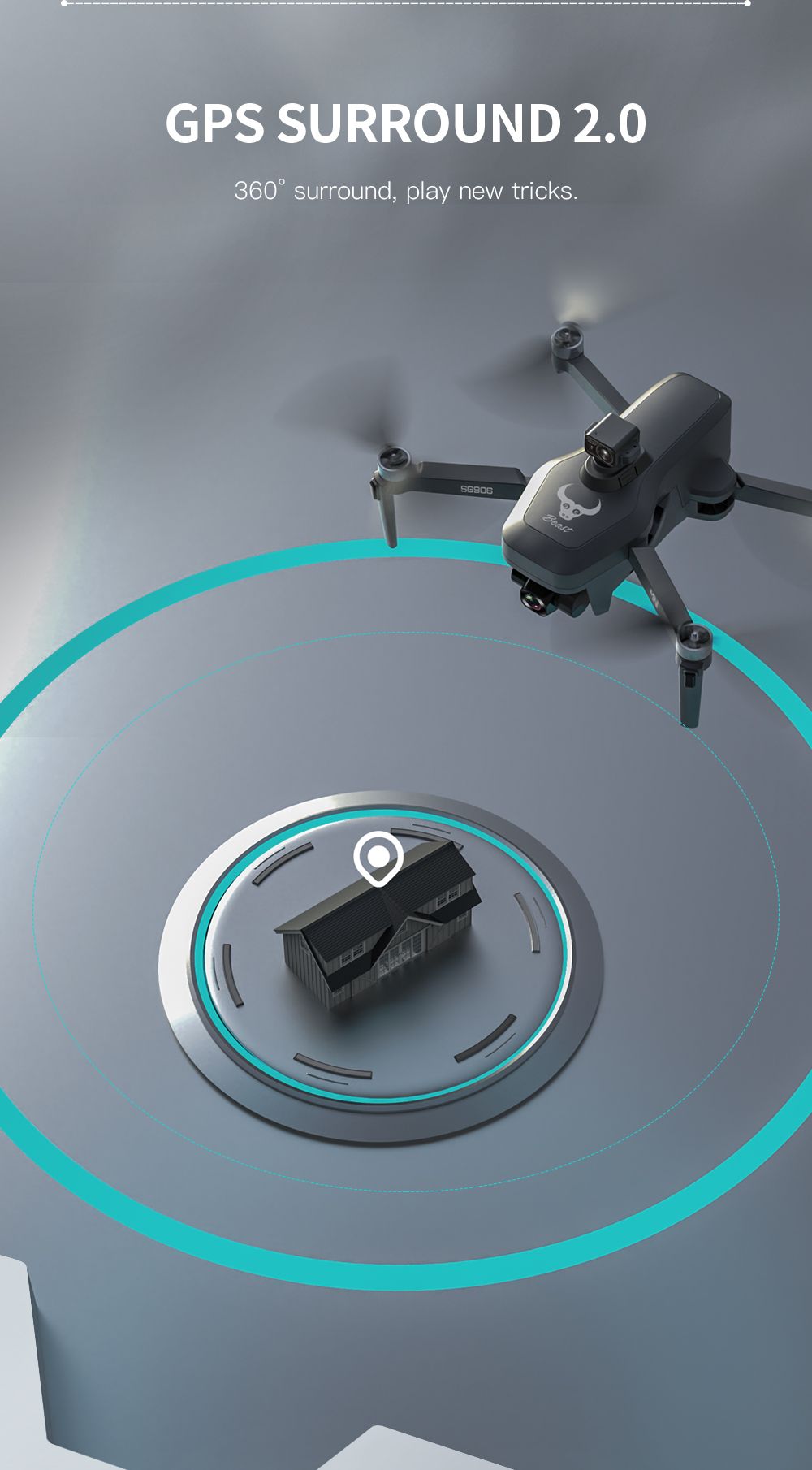 4K GPS Drone with Obstacle Avoidance | Foldable 3-Axis Stabilized Quadcopter Tidesmit