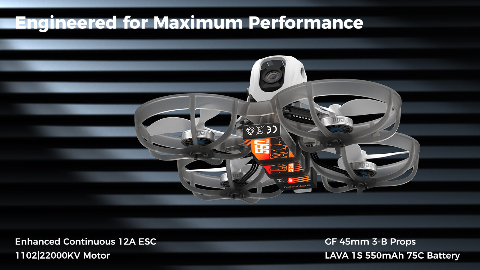 BETAFPV Meteor75 Pro O4 Brushless Whoop Drone - Compact 1S Performance Tidesmit