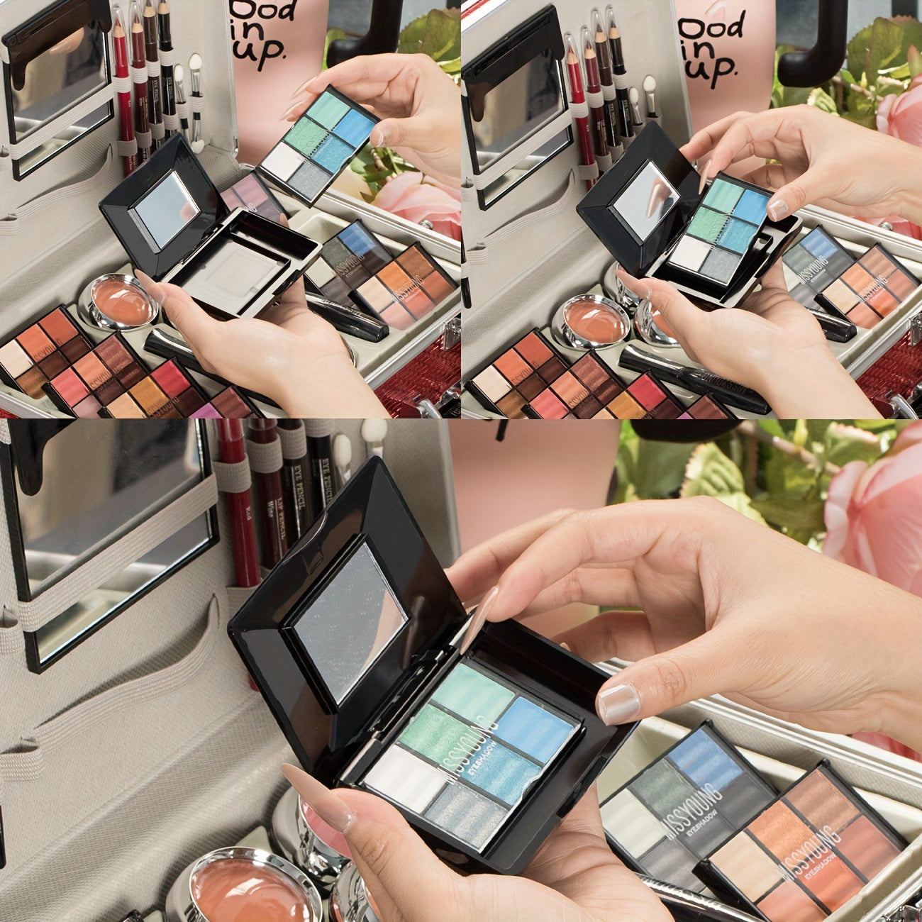 106pcs Professional Makeup Kit - Multi-Functional Cosmetic Set with Eyeshadow, Lipstick, Mascara, Brushes & More - Ideal Gift for Makeup Artists, Perfect for Halloween, Christmas, and Black Friday Tidesmit